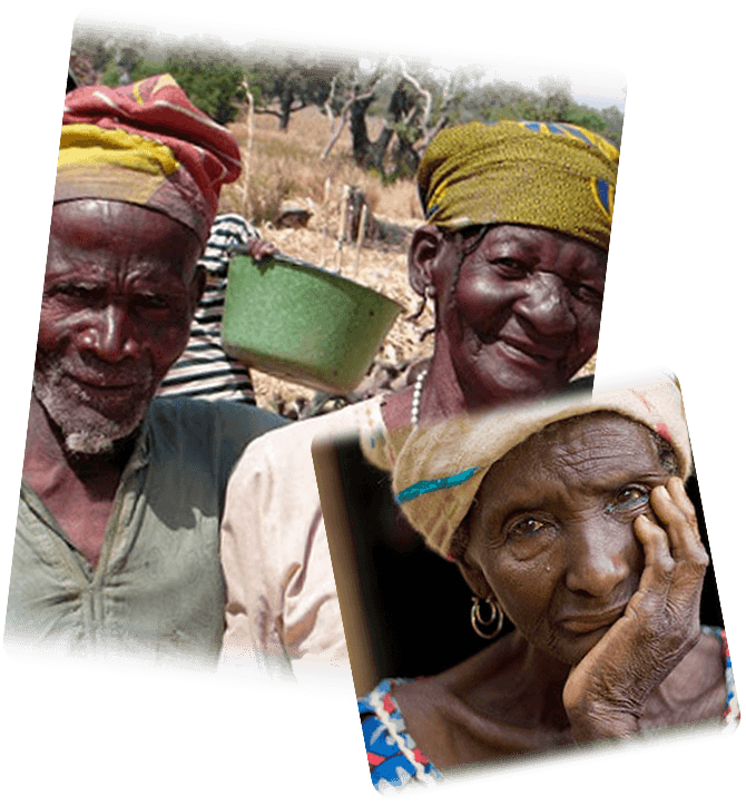 Elderly person in a remote village